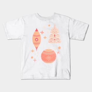 Peach fuzz Christmas ornaments Kids T-Shirt